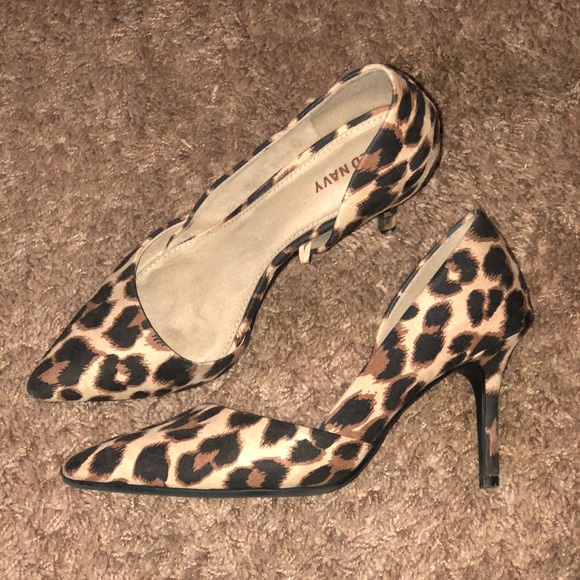 old navy leopard heels